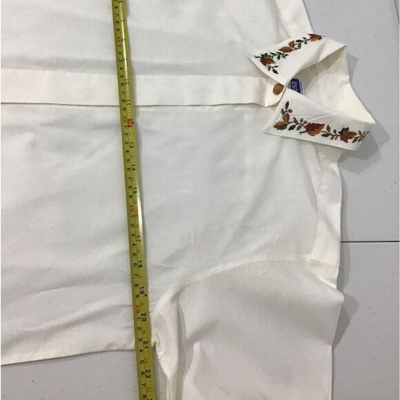 Pendleton Vintage White Oversized Satin Long Sleeve Button Down Blouse Size 8 - Picture 8 of 9
